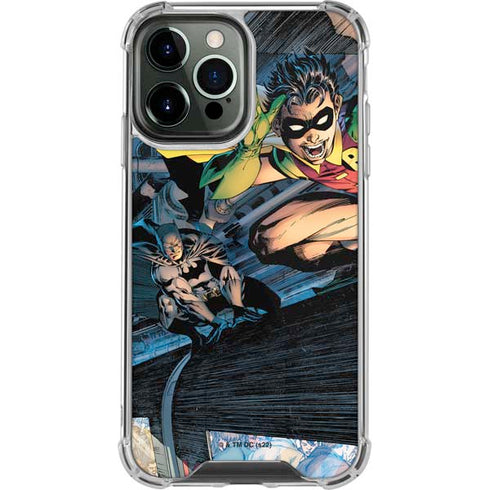 DC Comics Batman All Star Batman & Robin, The Boy Wonder ( Batman & Robin in Action) By Jim Lee iPhone 14 Pro Max Clear Case