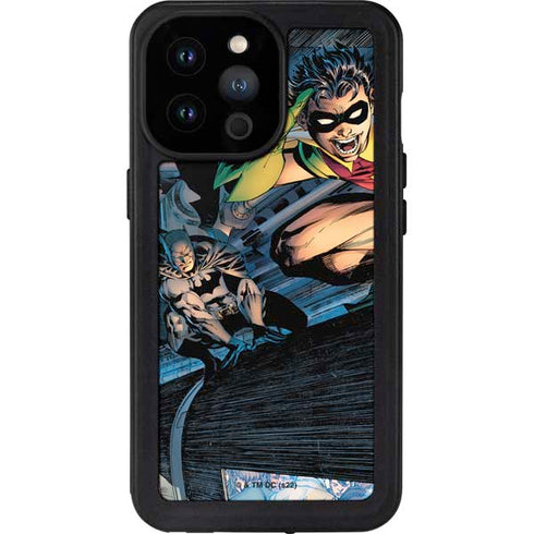 DC Comics Batman All Star Batman & Robin, The Boy Wonder ( Batman & Robin in Action) By Jim Lee iPhone 14 Pro Max Waterproof Case