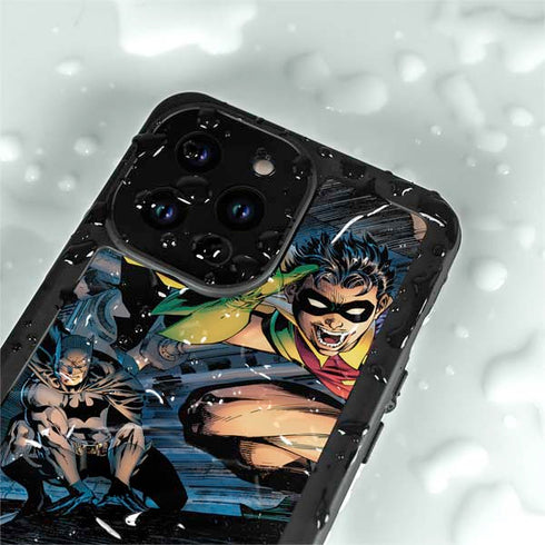 DC Comics Batman All Star Batman & Robin, The Boy Wonder ( Batman & Robin in Action) By Jim Lee iPhone 14 Pro Max Waterproof Case