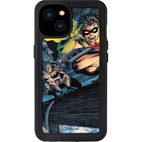 DC Comics Batman All Star Batman & Robin, The Boy Wonder ( Batman & Robin in Action) By Jim Lee iPhone 15 Plus Waterproof Case