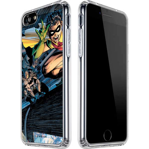 DC Comics Batman All Star Batman & Robin, The Boy Wonder ( Batman & Robin in Action) By Jim Lee iPhone SE (2nd & 3rd Gen) Clear Case