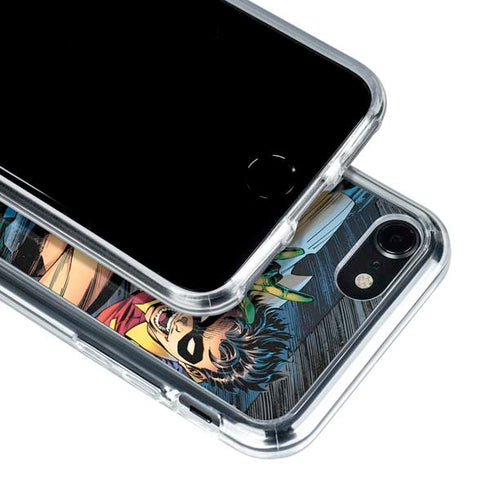 DC Comics Batman All Star Batman & Robin, The Boy Wonder ( Batman & Robin in Action) By Jim Lee iPhone SE (2nd & 3rd Gen) Clear Case