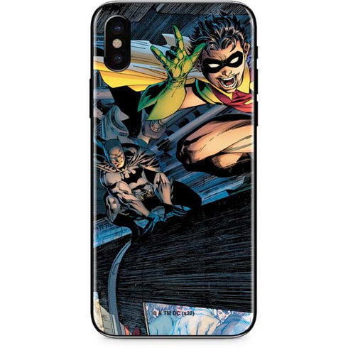 DC Comics Batman All Star Batman & Robin, The Boy Wonder ( Batman & Robin in Action) By Jim Lee iPhone XS Skin
