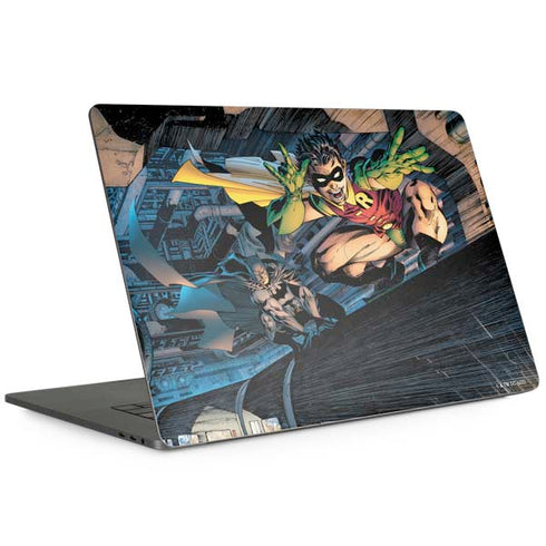 DC Comics Batman All Star Batman & Robin, The Boy Wonder ( Batman & Robin in Action) By Jim Lee Apple MacBook Pro 15-inch Skin
