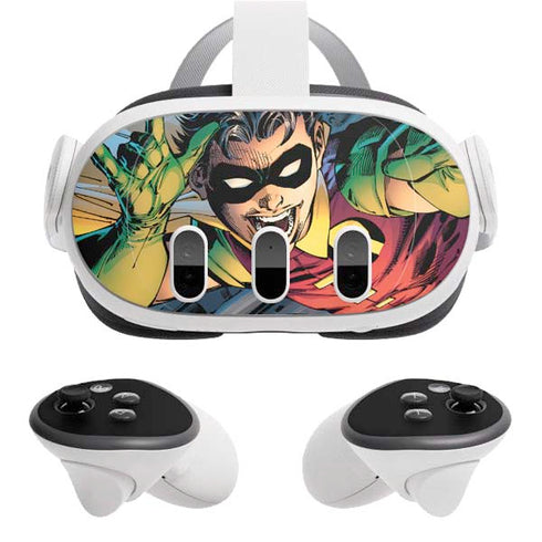 DC Comics Batman All Star Batman & Robin, The Boy Wonder ( Batman & Robin in Action) By Jim Lee Meta Quest 3 Skin