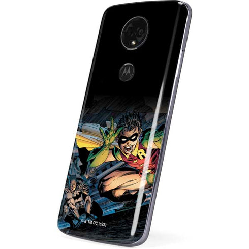 DC Comics Batman All Star Batman & Robin, The Boy Wonder ( Batman & Robin in Action) By Jim Lee Moto E5 Plus Skin