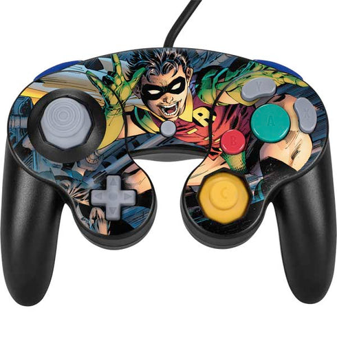 DC Comics Batman All Star Batman & Robin, The Boy Wonder ( Batman & Robin in Action) By Jim Lee Nintendo GameCube Controller Skin