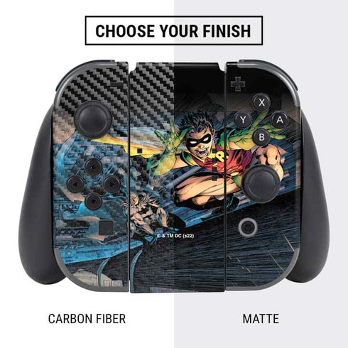 DC Comics Batman All Star Batman & Robin, The Boy Wonder ( Batman & Robin in Action) By Jim Lee Nintendo Switch Bundle Skin