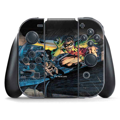 DC Comics Batman All Star Batman & Robin, The Boy Wonder ( Batman & Robin in Action) By Jim Lee Nintendo Switch (2017-2021) Joy-Con Controller Skin