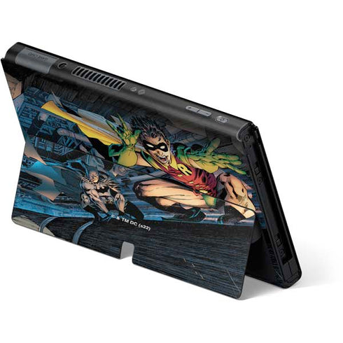 DC Comics Batman All Star Batman & Robin, The Boy Wonder ( Batman & Robin in Action) By Jim Lee Nintendo Switch OLED (2021) Skin