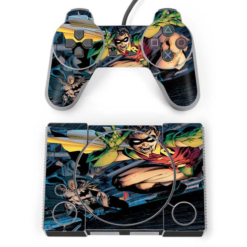 DC Comics Batman All Star Batman & Robin, The Boy Wonder ( Batman & Robin in Action) By Jim Lee PlayStation Classic Bundle Skin