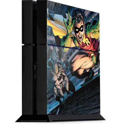 DC Comics Batman All Star Batman & Robin, The Boy Wonder ( Batman & Robin in Action) By Jim Lee PS4 Console Skin
