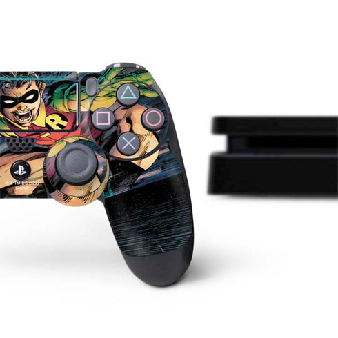 DC Comics Batman All Star Batman & Robin, The Boy Wonder ( Batman & Robin in Action) By Jim Lee PS4 Slim Bundle Skin