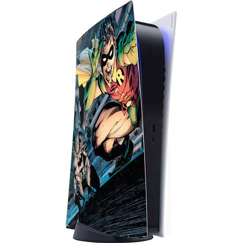 DC Comics Batman All Star Batman & Robin, The Boy Wonder ( Batman & Robin in Action) By Jim Lee PS5 Digital Edition Console Skin