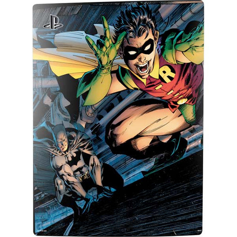 DC Comics Batman All Star Batman & Robin, The Boy Wonder ( Batman & Robin in Action) By Jim Lee PS5 Digital Edition Console Skin