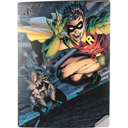 DC Comics Batman All Star Batman & Robin, The Boy Wonder ( Batman & Robin in Action) By Jim Lee PS5 Digital Edition Console Skin
