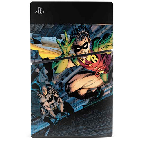 DC Comics Batman All Star Batman & Robin, The Boy Wonder ( Batman & Robin in Action) By Jim Lee PS5 Slim Disk Bundle Skin