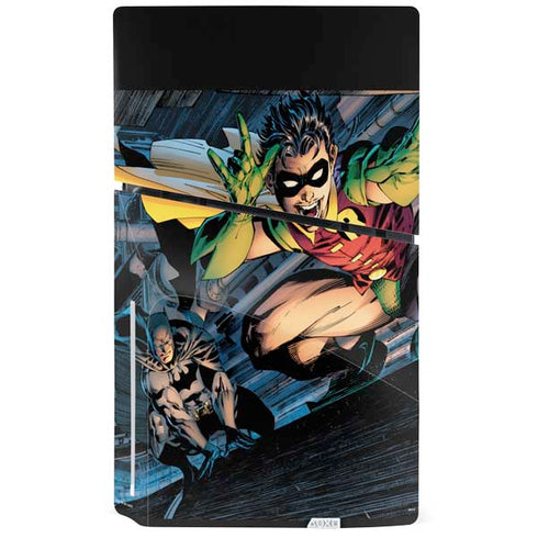 DC Comics Batman All Star Batman & Robin, The Boy Wonder ( Batman & Robin in Action) By Jim Lee PS5 Slim Disk Console Skin