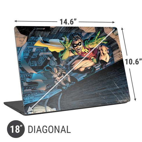 DC Comics Batman All Star Batman & Robin, The Boy Wonder ( Batman & Robin in Action) By Jim Lee Universal Laptop 18in (14.6 x 10.6in) Skin