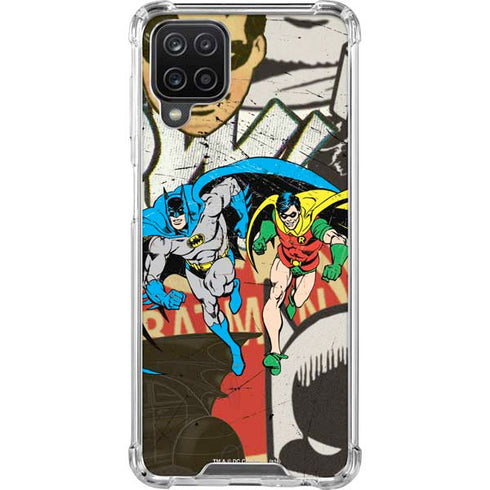 DC Comics Batman and Robin Vintage Action Pose Galaxy A12 Clear Case