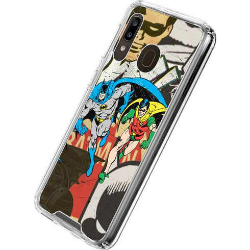DC Comics Batman and Robin Vintage Action Pose Galaxy A30 Clear Case