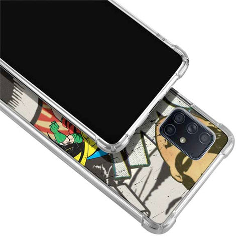 DC Comics Batman and Robin Vintage Action Pose Galaxy A51 5G Clear Case