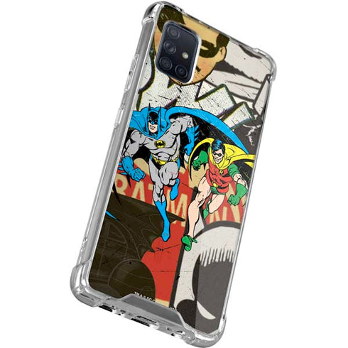 DC Comics Batman and Robin Vintage Action Pose Galaxy A51 5G Clear Case