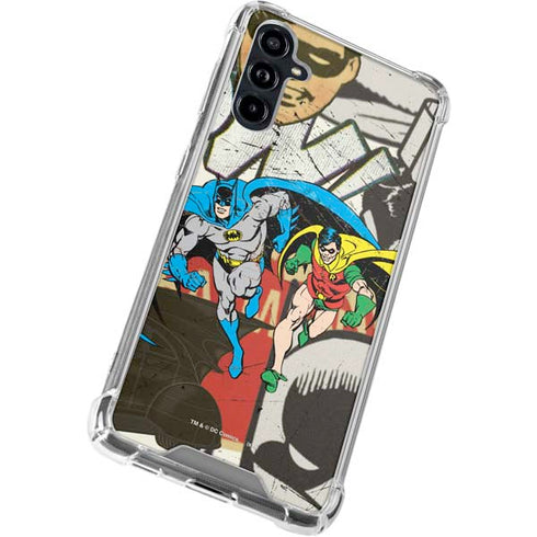 DC Comics Batman and Robin Vintage Action Pose Galaxy A54 5G Clear Case