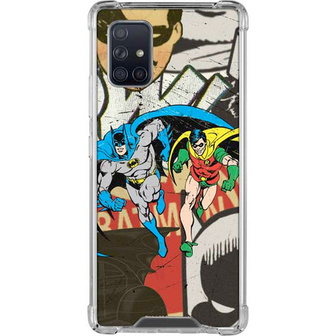 DC Comics Batman and Robin Vintage Action Pose Galaxy A71 5G Clear Case