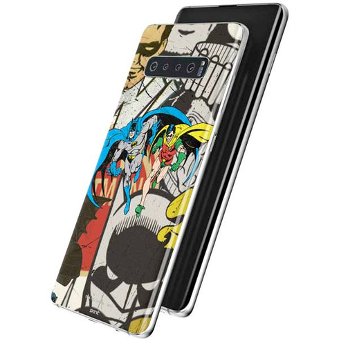 DC Comics Batman and Robin Vintage Action Pose Galaxy S10 Skin