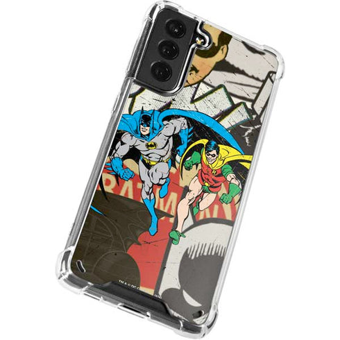 DC Comics Batman and Robin Vintage Action Pose Galaxy S21 5G Clear Case