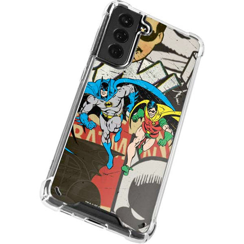DC Comics Batman and Robin Vintage Action Pose Galaxy S21 Plus 5G Clear Case