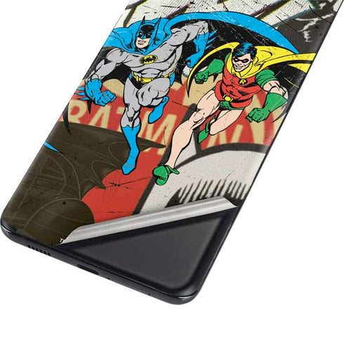 DC Comics Batman and Robin Vintage Action Pose Galaxy S21 Plus 5G Skin