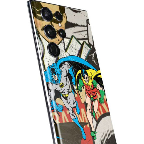 DC Comics Batman and Robin Vintage Action Pose Galaxy S22 Ultra Skin