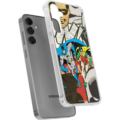 DC Comics Batman and Robin Vintage Action Pose Galaxy S24 Plus Clear Case