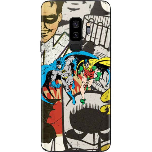 DC Comics Batman and Robin Vintage Action Pose Galaxy S9 Plus Skin