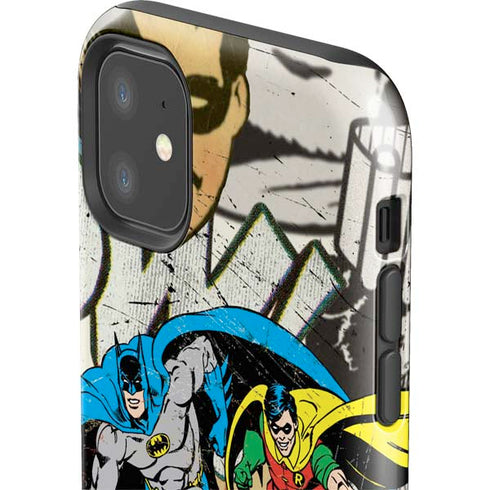 DC Comics Batman and Robin Vintage Action Pose iPhone 11 Impact Case