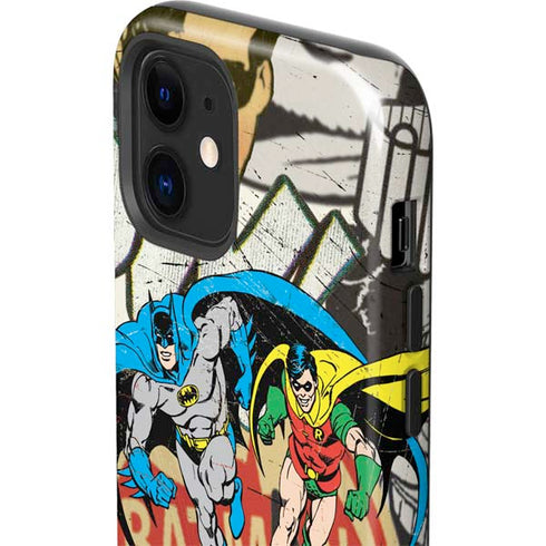 DC Comics Batman and Robin Vintage Action Pose iPhone 12 Impact Case