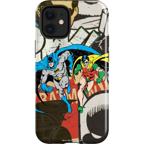 DC Comics Batman and Robin Vintage Action Pose iPhone 12 Mini Impact Case