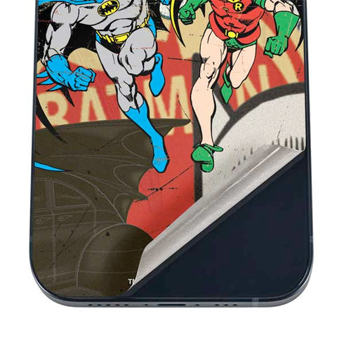 DC Comics Batman and Robin Vintage Action Pose iPhone 12 Mini Skin