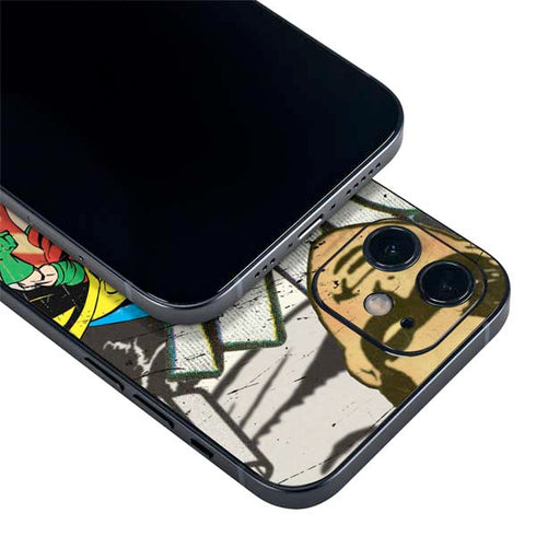 DC Comics Batman and Robin Vintage Action Pose iPhone 12 Mini Skin