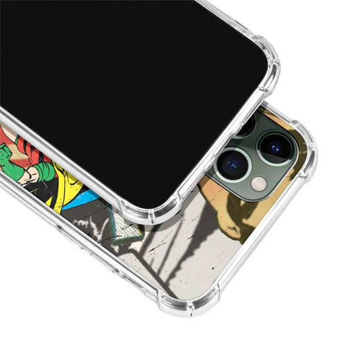 DC Comics Batman and Robin Vintage Action Pose iPhone 12 Pro Max Clear Case