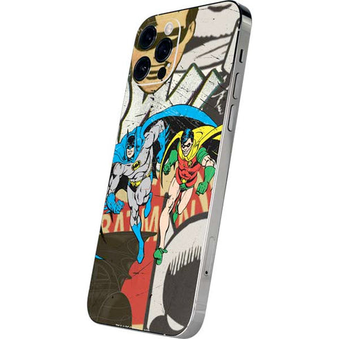 DC Comics Batman and Robin Vintage Action Pose iPhone 12 Pro Skin