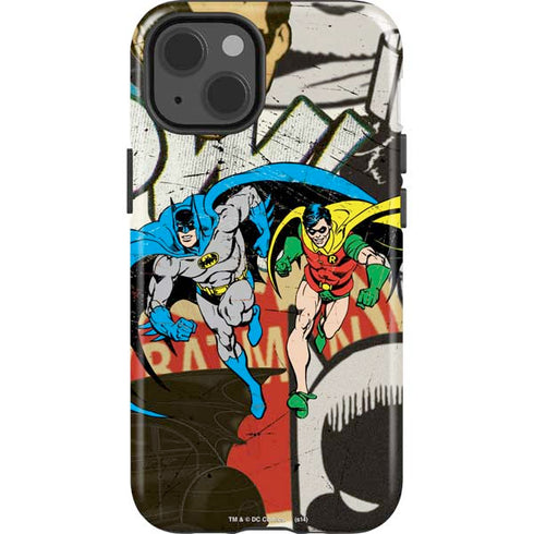DC Comics Batman and Robin Vintage Action Pose iPhone 13 Impact Case