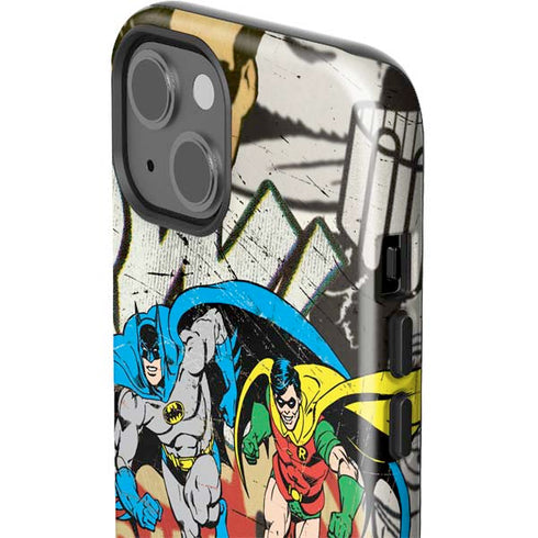 DC Comics Batman and Robin Vintage Action Pose iPhone 13 Impact Case