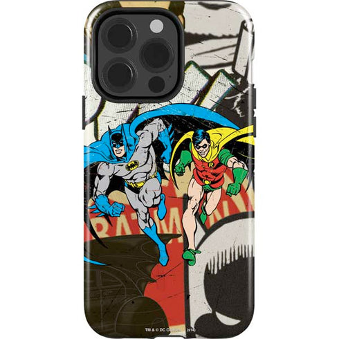 DC Comics Batman and Robin Vintage Action Pose iPhone 13 Pro Impact Case