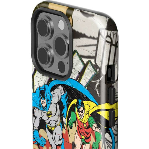 DC Comics Batman and Robin Vintage Action Pose iPhone 15 Pro Impact Case