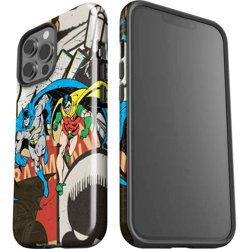DC Comics Batman and Robin Vintage Action Pose iPhone 15 Pro Max Impact Case