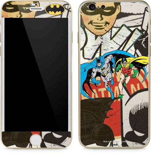 DC Comics Batman and Robin Vintage Action Pose iPhone 6/6s Skin