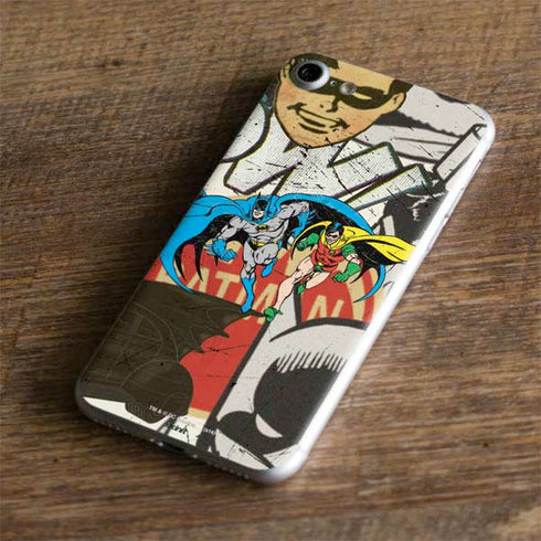 DC Comics Batman and Robin Vintage Action Pose iPhone 7 Skin